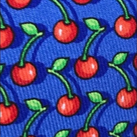 ROBERT Talbott Cherry Print 100% Silk Necktie - Picture 1 of 7
